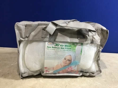3D Air Mesh Spa Bathtub Mat Pillow  - Lot 990