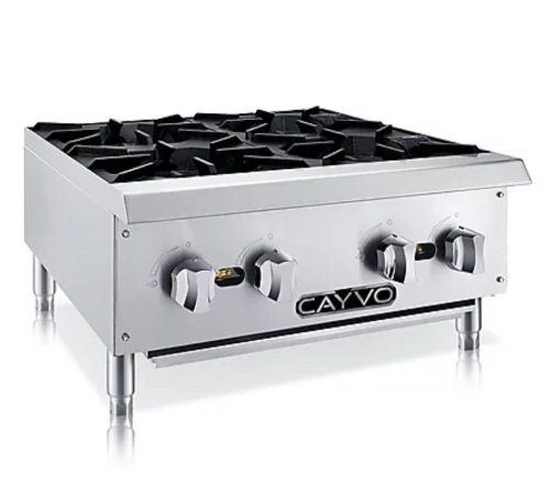 Cayvo CVHP-24-LP Stainless Steel Hot Plate, 4 Burners, Liquid Propane. Appears New - Lot 21