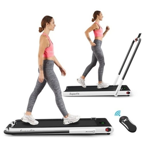 Super Fit 2.25HP 2-in-1 Folding Under Desk Treadmill with Remote Control App  - Lot 87