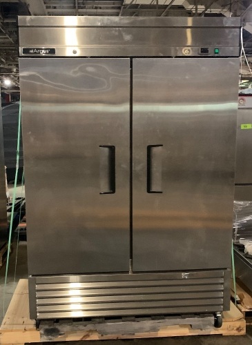 Argus ARGF49-FDHC 43 cu. ft. 2-Door Bottom Mount Reach-In Freezer 54″W. For Repair or Parts. Does not get cold - Lot 226