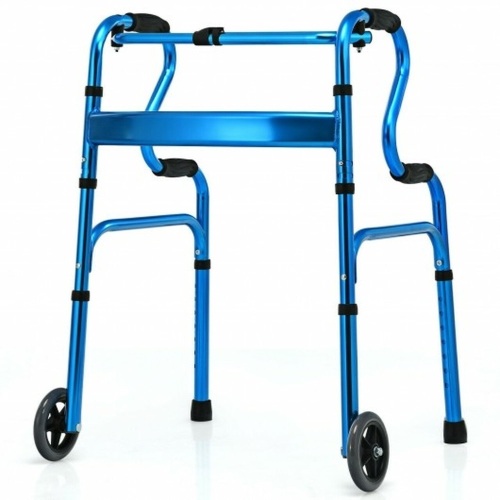 Aluminum Heavy-Duty Folding Wheeled Stand-Assist Walker - Lot 490