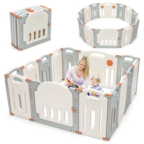 14 Panels Kids Activity Play Yard Anti-slip Suction Cups - Lot 606