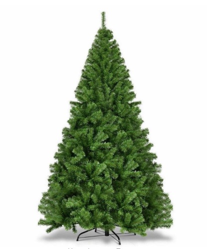 7.5 ft. PVC Artificial Unlit Christmas Tree 1346 Tips Premium Hinged with Metal Leg - Lot 916