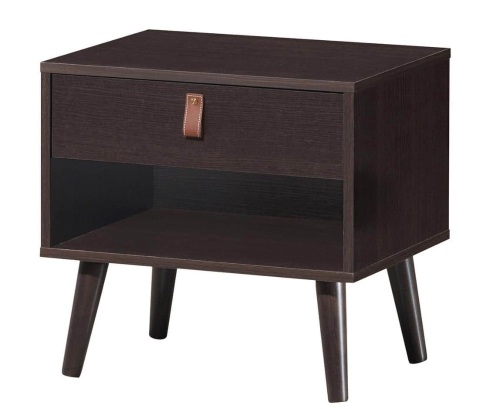 1-Drawer Brown Nightstand End Table  - Lot 425