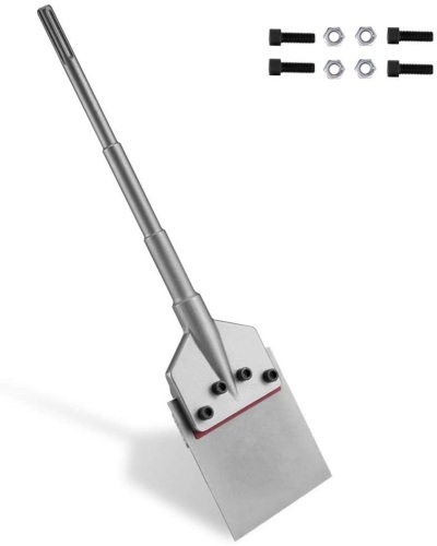 Firecore SDS Max Floor Scraper, 6-in Wide Tile Removal Bit with Long Handle and Heavy Duty Blade   - Lot 400