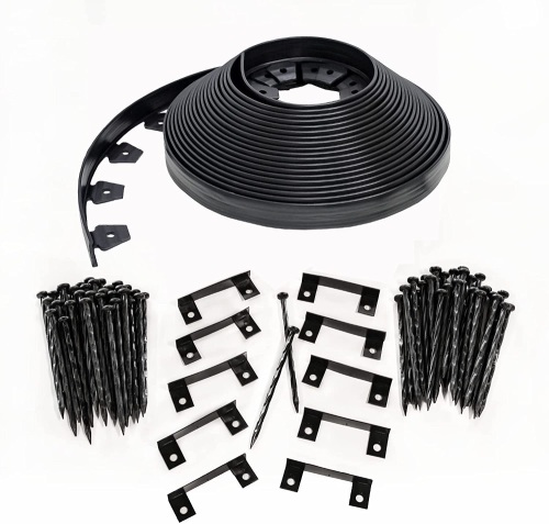 EasyFlex 3000-100C Traditional No-Dig Landscape Edging, 100 Feet, Black   - Lot 449