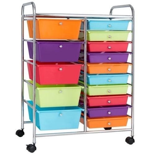 15 Drawer Rolling Storage Cart - Lot 725
