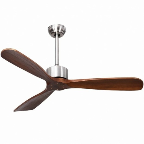 52" Modern Brushed Nickel Finish Ceiling Fan With Remote Control  - Lot 418