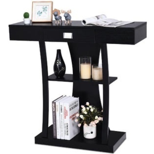 Hallway Console Table Shelf with Drawer - Lot 658