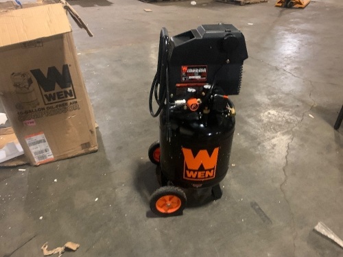 WEN 10-Gallon Oil-Free Air Compressor. For Repair. Humming sound when powered on. Manual says "Bad Capacitor, Centrifugal Switch is Stuck" - Lot 221