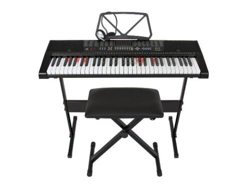 61-Key Electronic Keyboard Light-Up Keys 3 Modes - Lot 818