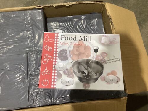 Case of (12) Stainless Steel Food Mill with 3 Discs - Lot 287