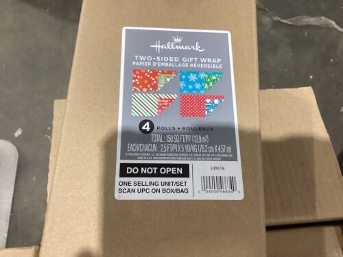 Case of (6) Hallmark Two-Sided Gift Wrap, 4 Rolls  - Lot 1168