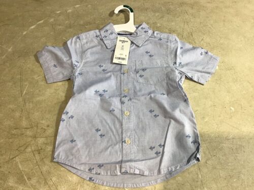 Case of (12) OshKosh Bgosh Button Down Airplane Print Toddler Shirts, 4T - Lot 1095