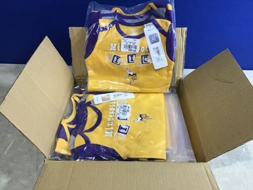 Case of (6) Minnesota Vikings 3 Pack Baby Onesies, 12M - Lot 1104