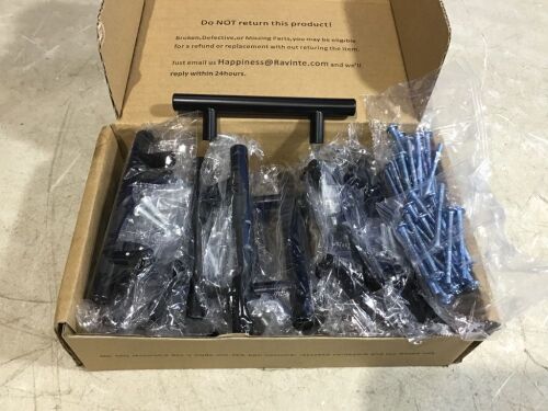 Ravinte 18 Pack 5" Cabinet Pulls Matte Black Stainless Steel 3" Hole Center - Lot 1068