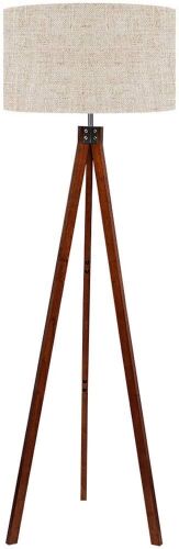LEPOWER Wood Tripod Floor Lamp  - Lot 1117