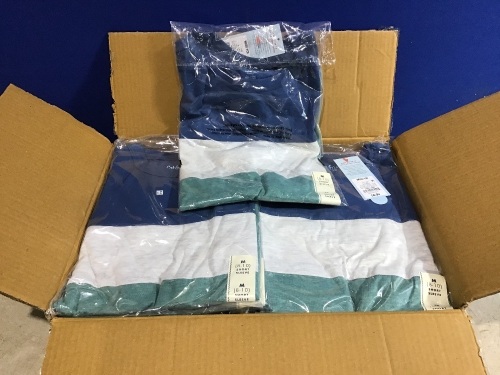 Case of Boys' Tri Colorblock Short Sleeve T-Shirts, Size M  - Lot 1043
