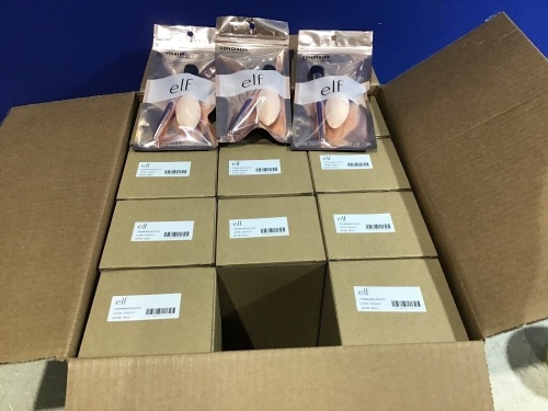 Case of (36) E.L.F. Cosmetics Concealer Brush & Sponge Duo - Lot 857