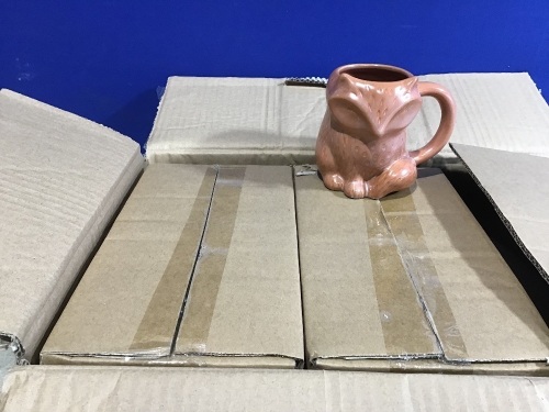 Case of (4) Stoneware Fox Mugs  - Lot 885