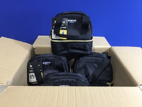 Case of (4) IGLOO Cooler Bag Dual Compartment Mini Fully Insulated - Lot 862