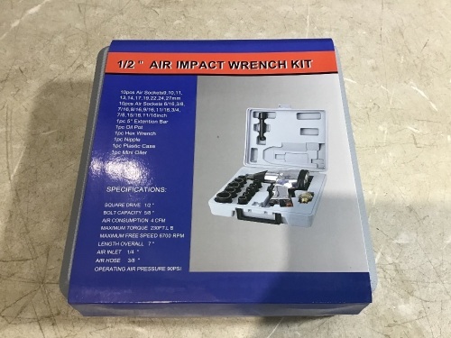 1/2" Air Impact Wrench Kit  - Lot 899