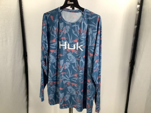 HUK Ocean Palm Pursuit Long Sleeve, Men's XXL, Appears New - Lot 223