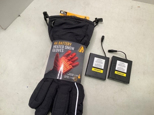 AA Battery Heated Snow Gloves, Powers On, Ecommercer Return - Lot 389