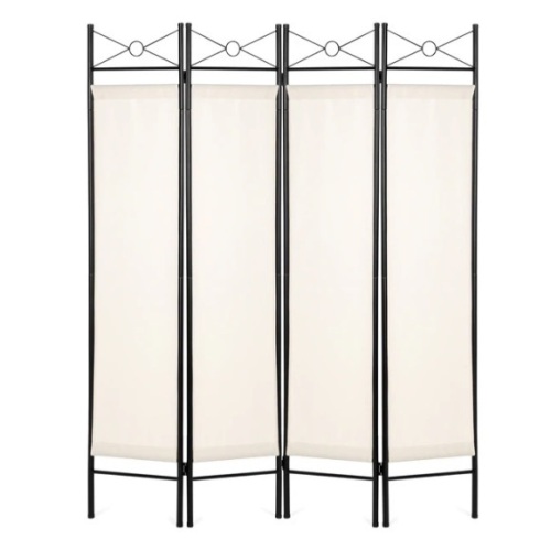 4-Panel Folding Privacy Screen Room Divider Decoration Accent, 6ft, Appears New - Lot 654