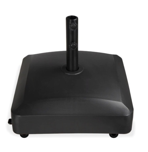 Fillable Mobile Umbrella Base Stand w/ 4 Wheels, 2 Locks, 123lb Capacity, Appears New - Lot 663