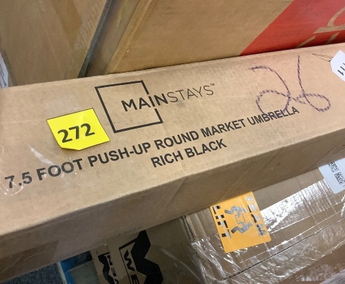 7.5 Foot Push-Up Round Market Umbrella - Lot 272