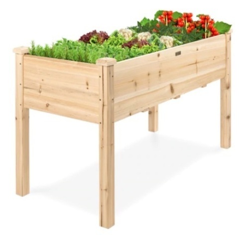 Elevated Wood Garden Planter Stand - Lot 459