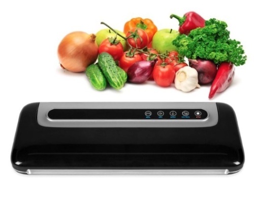 120W 50 KPA Electric Food Vacuum Sealer Preserver Kit with Dry & Moist Sealing, Sealing Bags, Hose, Black - Lot 523