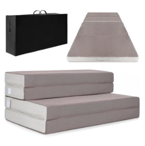 Folding Portable Mattress Topper w/ Plush Foam, 4in, Queen - Lot 527