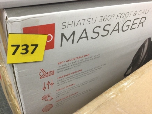 Reflexology Shiatsu Foot Massager w/ High-Intensity Rollers, Remote Control - Lot 737