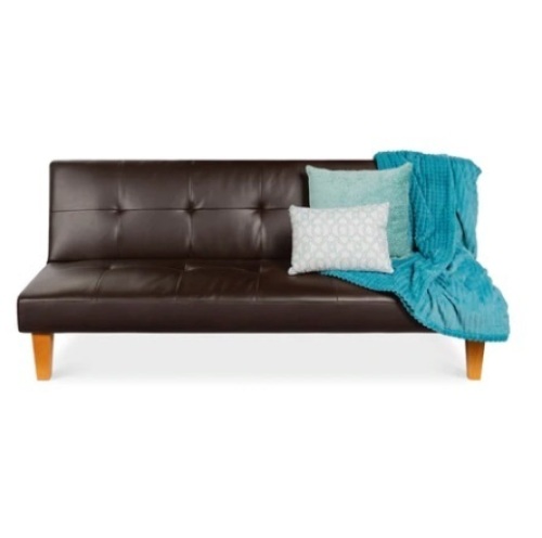 Convertible Lounge Futon Sofa Bed w/ Adjustable Back & Tufted Design - Lot 591