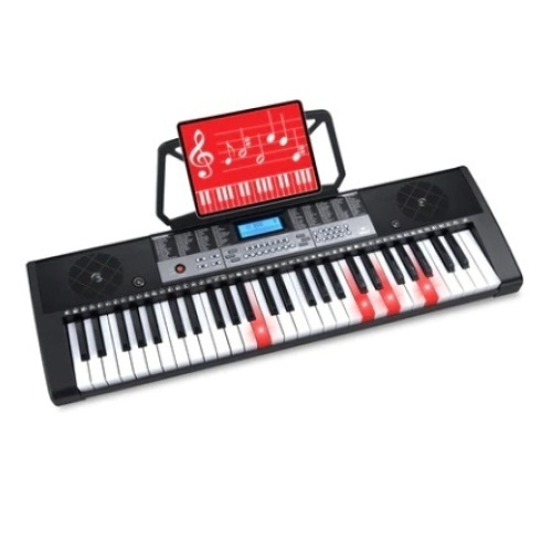 54-Key Beginners Electronic Keyboard Piano Set w/ Lighted Keys, LCD Screen - Lot 697
