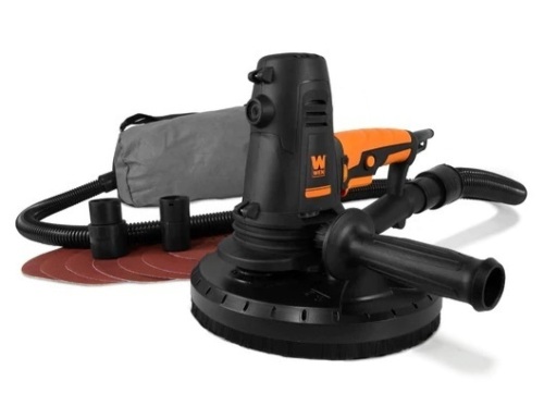 WEN 6362 10-Amp Variable Speed Handheld Drywall Sander w/ Sandpaper, Dust Hose & Collection Bag - Lot 15