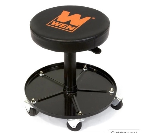 WEN 73012T 300-Pound Capacity Pneumatic Rolling Mechanic Stool - Lot 29
