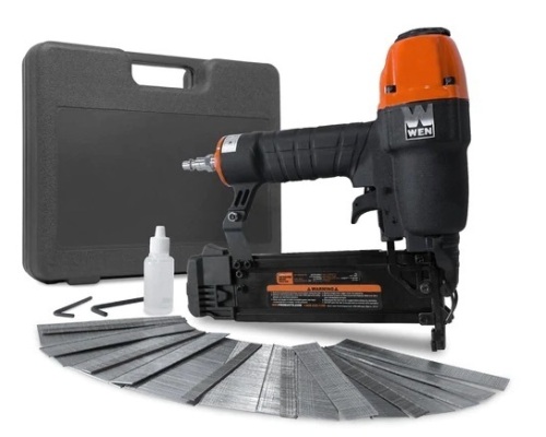 WEN 61723K 18-Gauge 3/8-Inch to 2-Inch Brad Nailer with Carrying Case and 2000 Nails  - Lot 56