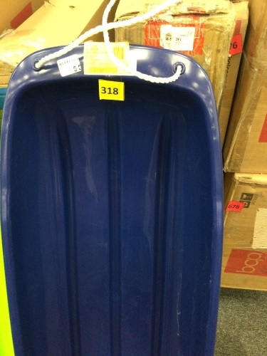 48in Kids Toboggan Snow Sled Board w/ Pull Rope, Curved Edges - Lot 318