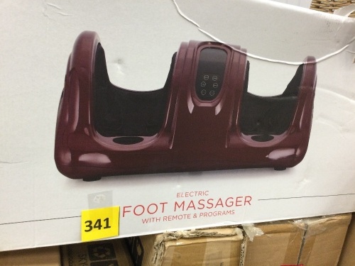 Therapeutic Foot Massager w/ High Intensity Rollers, Remote, 3 Modes - Lot 341