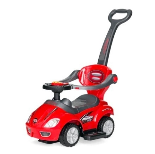 3-in-1 Kids Push Car w/ Handle & Horn, Red - Lot 165