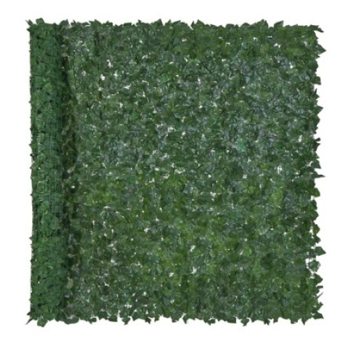 Outdoor Faux Ivy Privacy Screen Fence, Green, 96x72in - Lot 407
