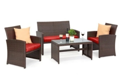 3-Piece Outdoor Wicker Conversation Patio Set - Lot 434