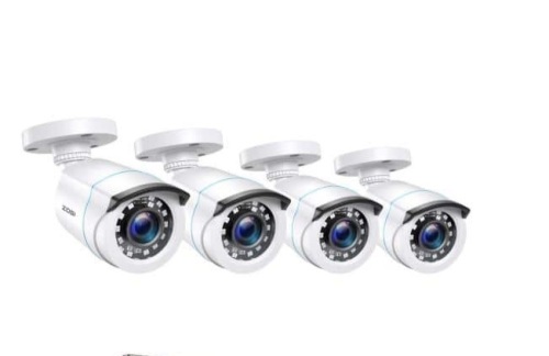 8-Channel Security Camera System with 4 Wired Cameras, E-Commerce Return(3) - Lot 548