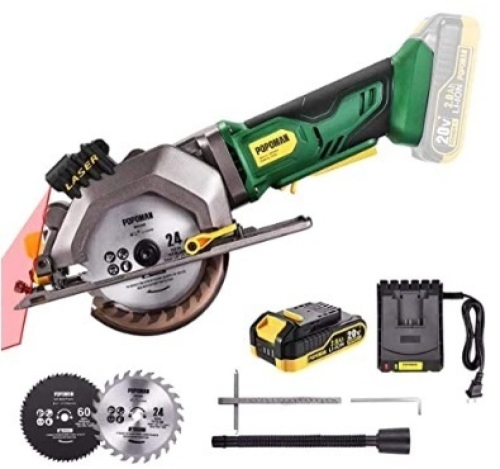 Popoman Mini Circular Saw, No Charger or Battery, Untested, E-Comm Return - Lot 536