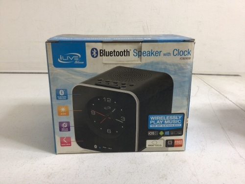 iLive Bluetooth Speaker w/ Clock, Powers Up, Appears New - Lot 339