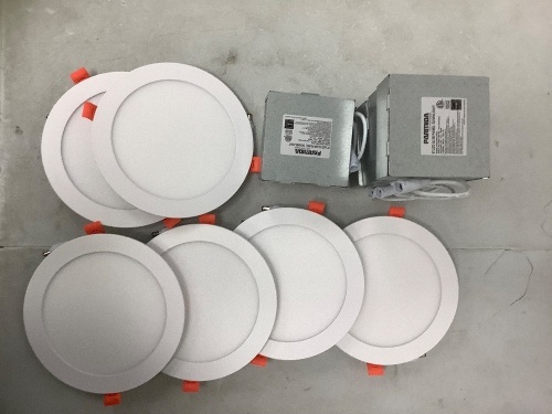 PARMIDA (6 Pack) 4 Inch Ultra-Thin LED Recessed Ceiling Light with Junction Box, Appears New - Lot 473
