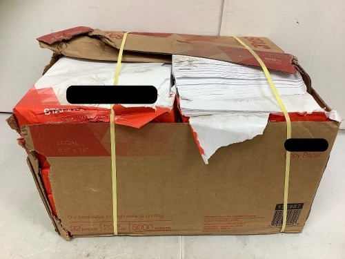 5,000 Sheets Legal (8.5x14") Copy Paper, E-Commerce Return - Lot 49